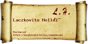 Laczkovits Holló névjegykártya